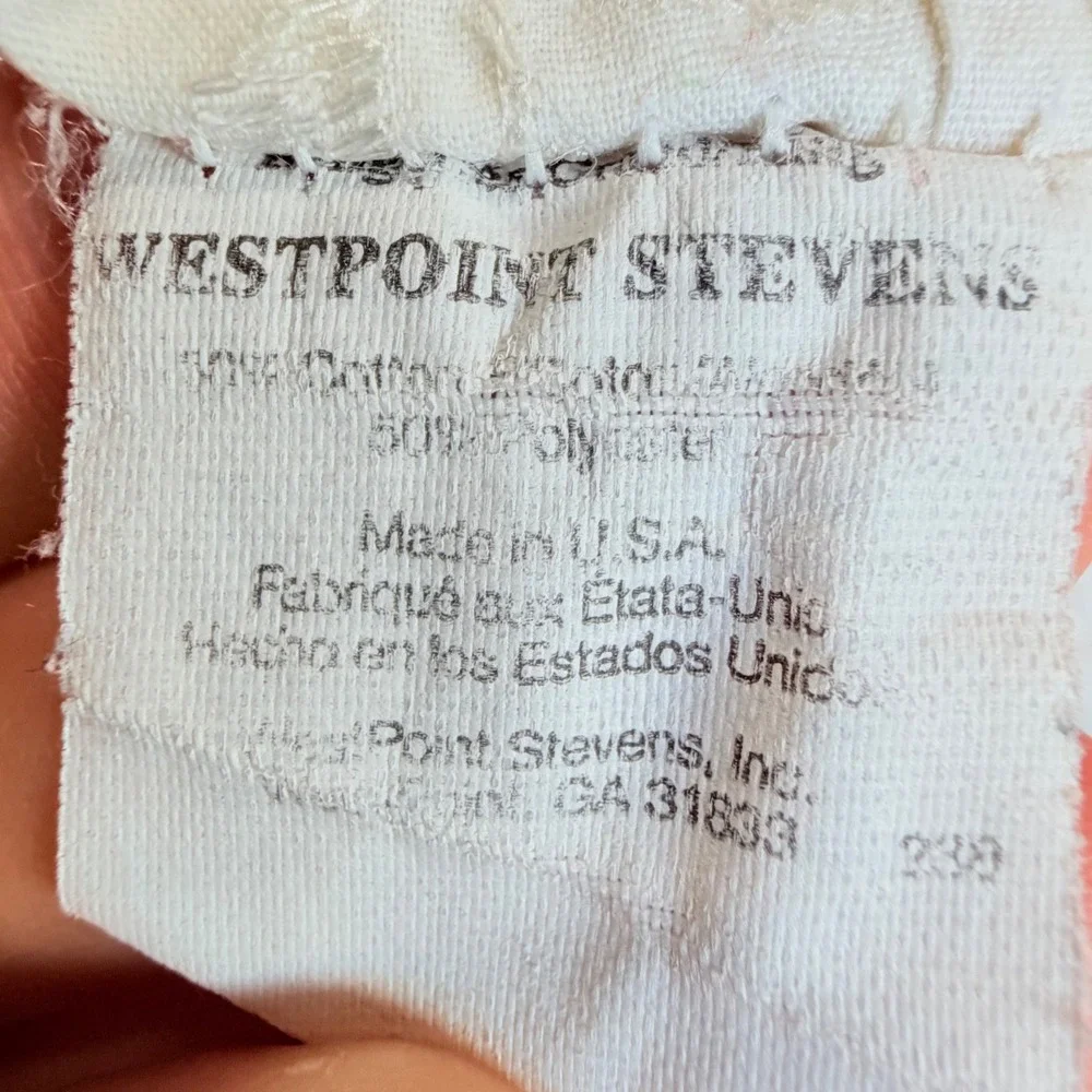 WestPoint Stevens Vintage Cream Eyelet Lace Trim Pillowcase Set of 2 Made in USA